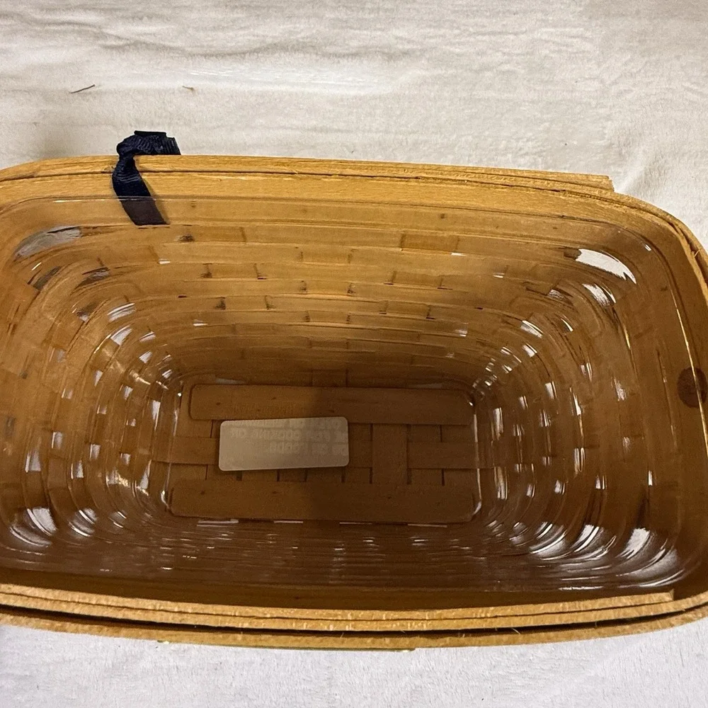 Longaberger 1996 Dresden Tour Basket Signed Patriotic Lid Protector USA
